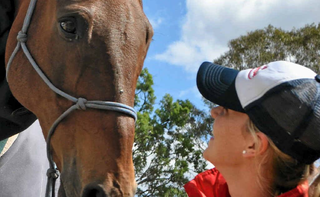 READY, SET, RIDE: Tia Hall and her horse Houdini travelled five days from WA to get ready for the Polocrosse Nationals. READY, SET, RIDE: Tia Hall and her horse Houdini travelled five days from WA to get ready for the Polocrosse Nationals.